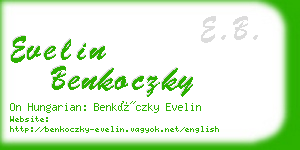 evelin benkoczky business card